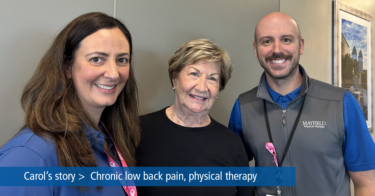 Carol with her Mayfield PT team